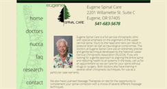 Desktop Screenshot of eugenespinalcare.com